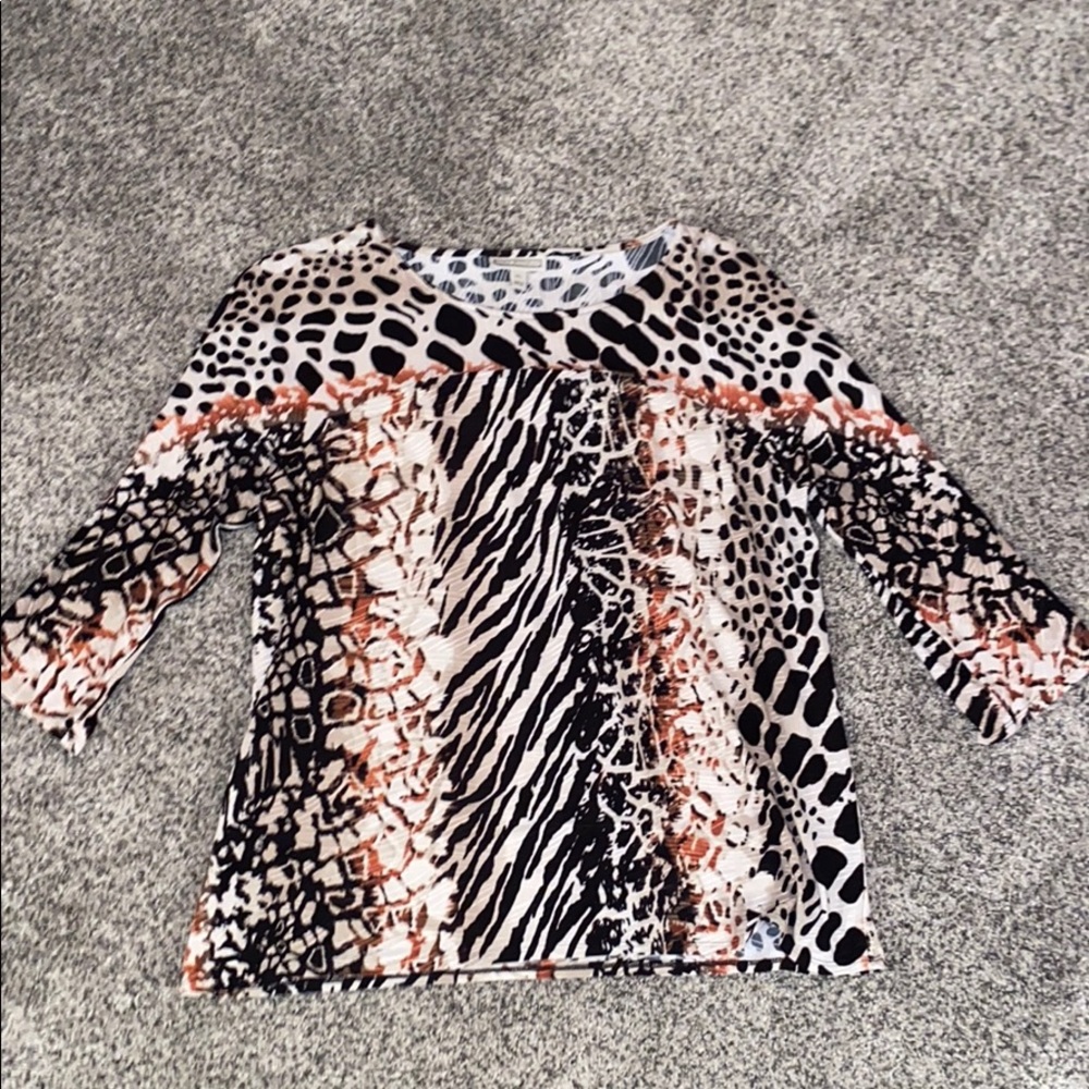 Dana Buchman Animal Print Top